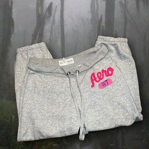 Aeropostale Gray Sweatpants with Pink Logo